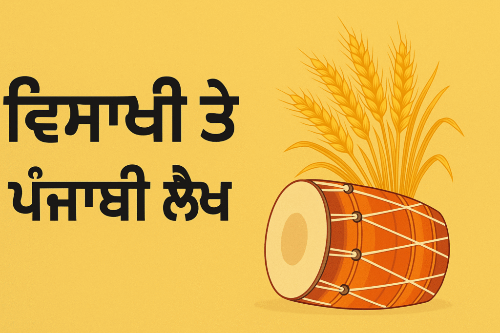 Essay on Baisakhi in Punjabi ਵਿਸਾਖੀ ਤੇ ਪੰਜਾਬੀ ਲੇਖ